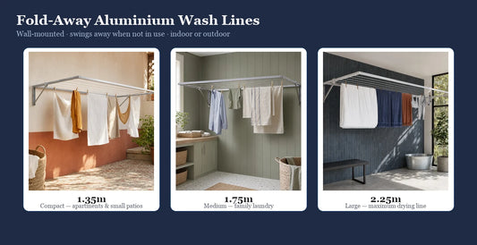 Fold-Away Aluminium Wash Line