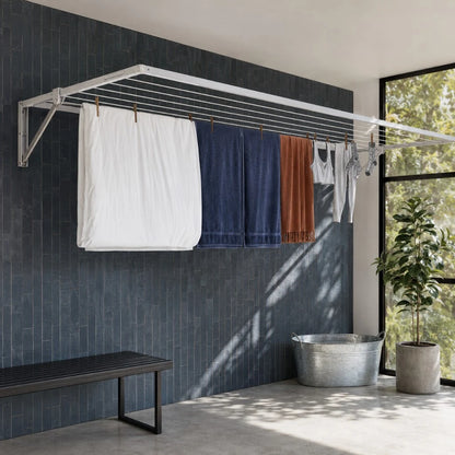 2.25m fold-away wash line — modern laundry room